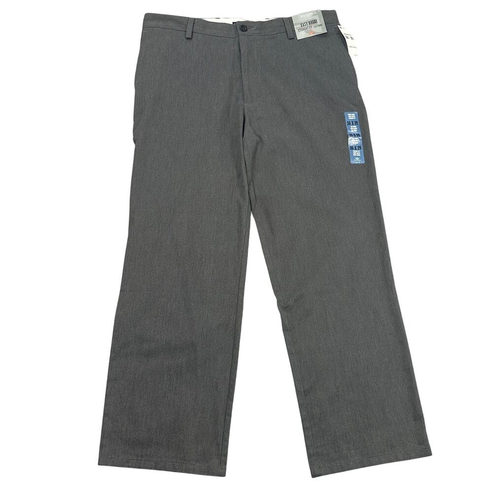 Dockers Easy Khaki Dress Pant Mens 36x29 Twill Standard Straight Fit Flat Front